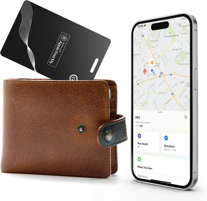 Wallet Tracker Card, Wireless Charging Wallet Finder. Item Finder Works with Apple Find My (Ios Only),Thin GPS Item Tracker & Item Locators for Wallets, Luggage Easily Find All Your Things (Black)