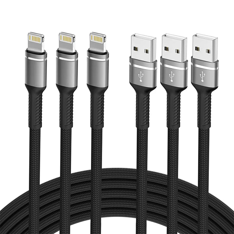 Mfi Certified Nylon Braided Fast Charging Cable for Iphone 14 plus 13 Pro Max 12 11 XR XS 2.4A USB Lightning Super Charge Line