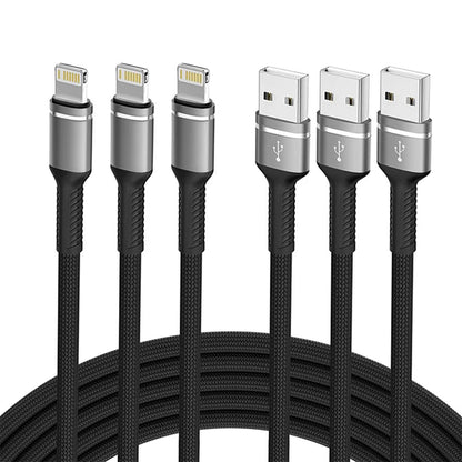 Mfi Certified Nylon Braided Fast Charging Cable for Iphone 14 plus 13 Pro Max 12 11 XR XS 2.4A USB Lightning Super Charge Line
